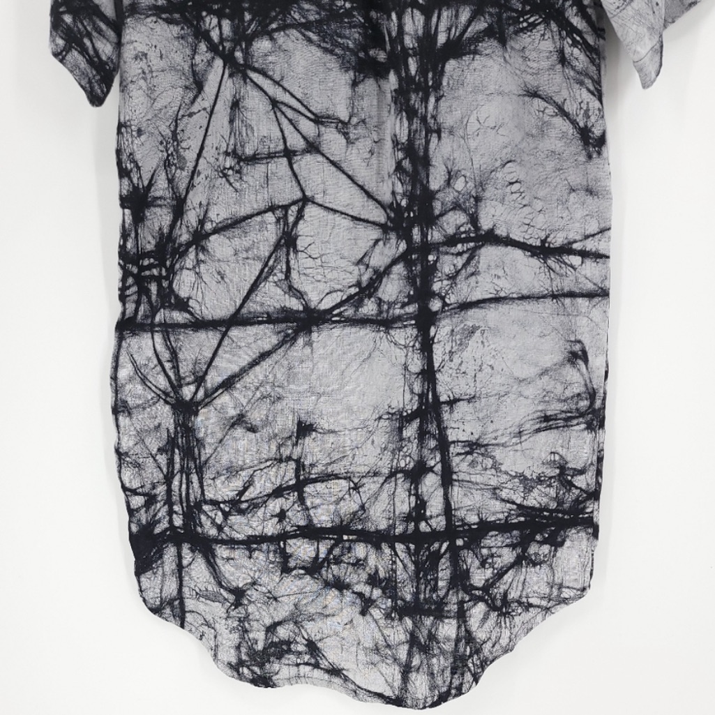 Osei Duro Abstract “Crackle Print” Linen Shirt Dress — image 7 of 8